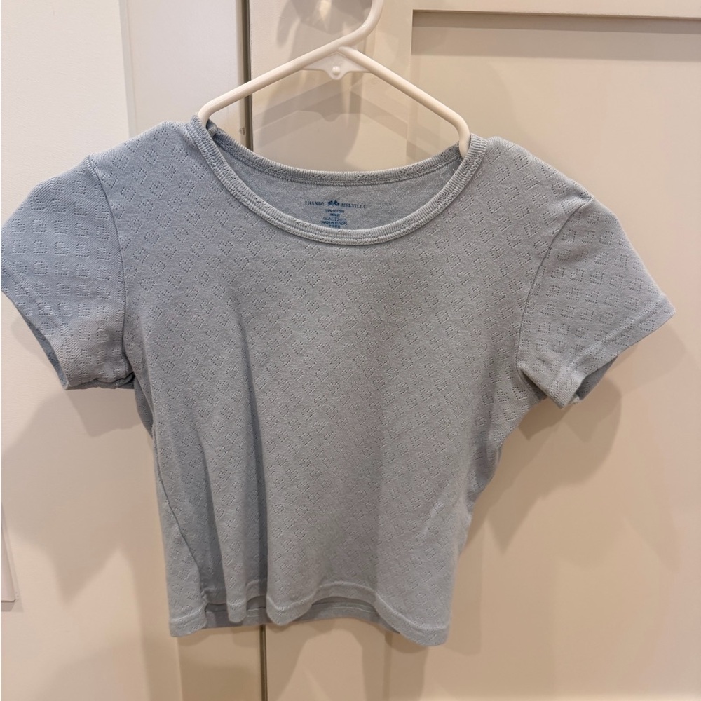 Brandy Melville Sky Blue Short Sleeve Tee